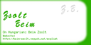 zsolt beim business card